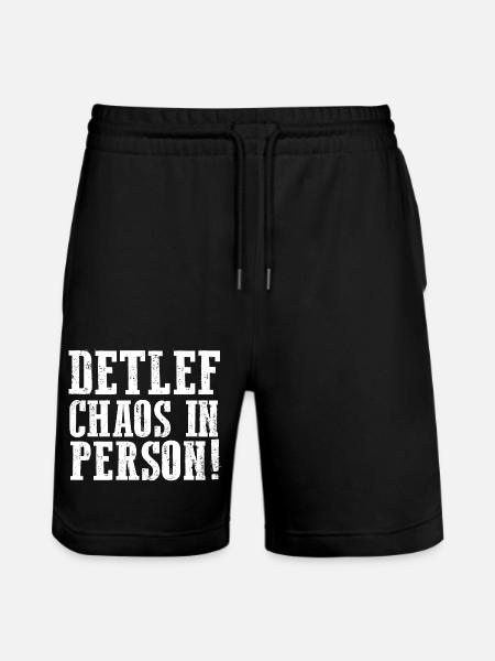 Vorname Detlef - Stanley/Stella Unisex Bio Joggingshorts Trainer  - Schwarz