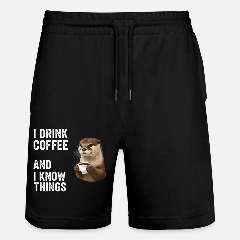 Café Coffeeshop - Short de jogging bio TRAINER Stanley/Stella unisexe - noir