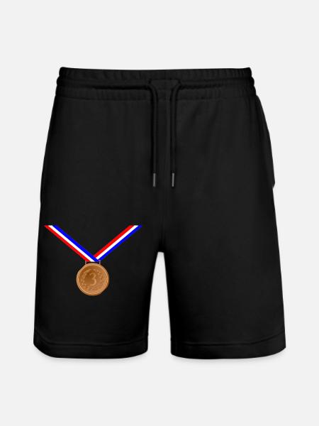 Bronze Medal 3rd - Stanley/Stella Trainer Unisex Organic Jogging Shorts - black