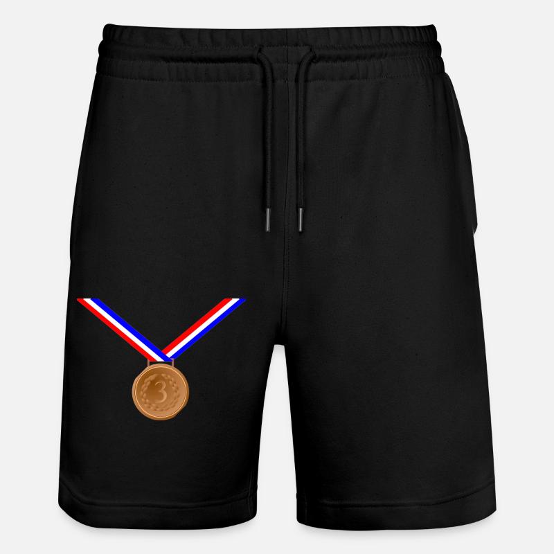 Bronzemedaille 3. - Stanley/Stella Unisex Bio Joggingshorts Trainer  - Schwarz
