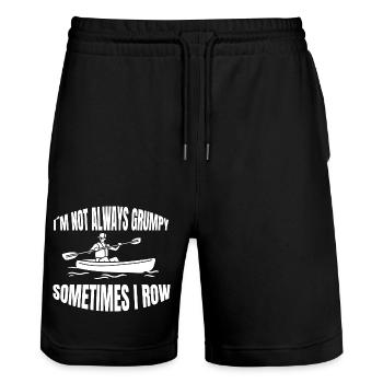 Ruderer Spruch Ruderverein lustige Rudern Ruderin - Stanley/Stella Unisex Bio Joggingshorts Trainer  - Schwarz - Vorne - Nik (191cm) & Marisol (170cm)
