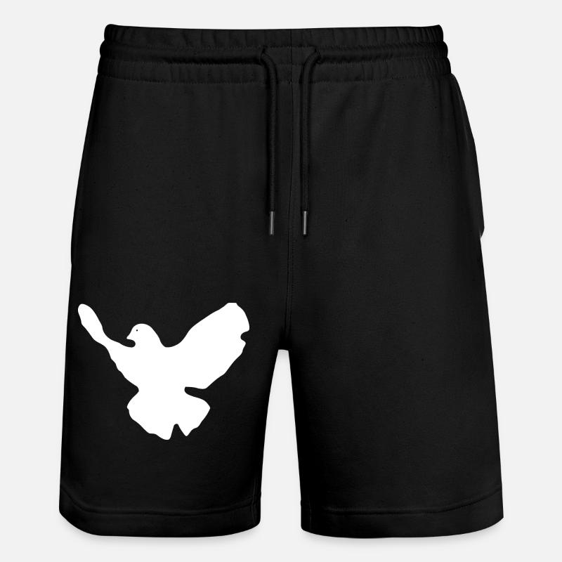 Friedenstaube - Stanley/Stella Unisex Bio Joggingshorts Trainer - Schwarz