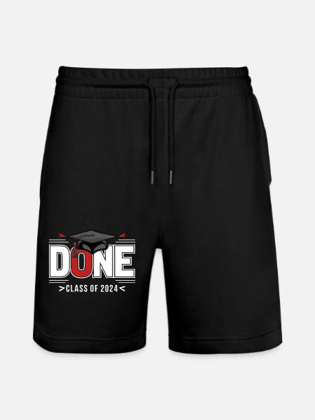 Abschlussklasse 2024 Abschlussfeier Schule - Stanley/Stella Unisex Bio Joggingshorts Trainer  - Schwarz