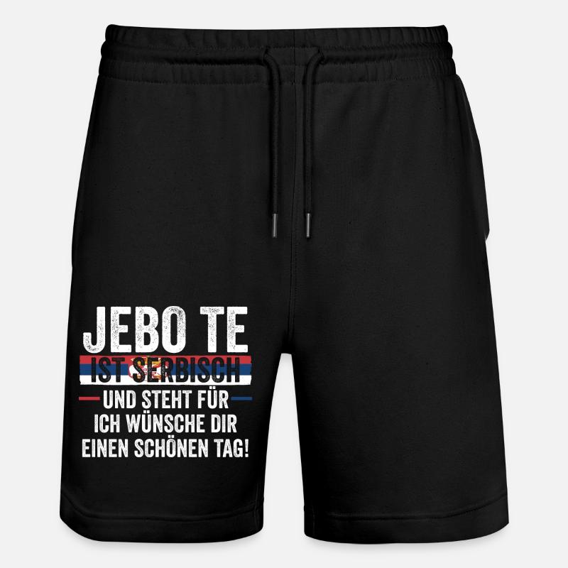 Serbe Serbe Serbie - Short de jogging bio TRAINER Stanley/Stella unisexe - noir