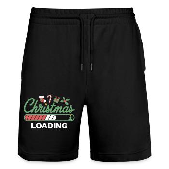 Noël Chargement Barre de chargement Noël - Short de jogging bio TRAINER Stanley/Stella unisexe - noir - Devant - Nik (191cm) & Marisol (170cm)