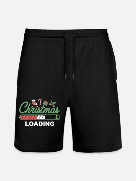 Christmas Loading Loading Bar Christmas - Stanley/Stella Trainer Unisex Organic Jogging Shorts - black