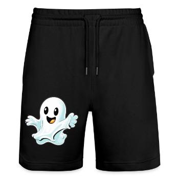 Geist - Stanley/Stella Unisex Bio Joggingshorts Trainer  - Schwarz - Vorne - Nik (191cm) & Marisol (170cm)