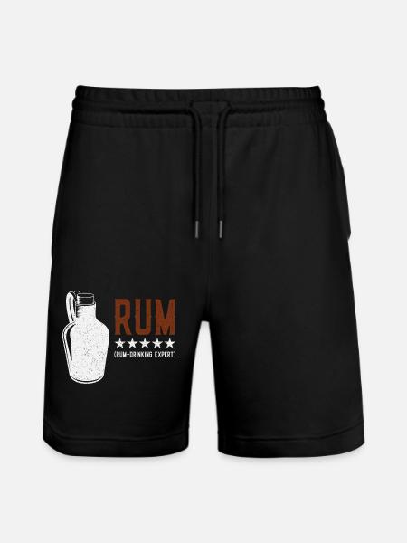 Rum - Drinking Expert Rumtrinker - Stanley/Stella Trainer Unisex Organic Jogging Shorts - black