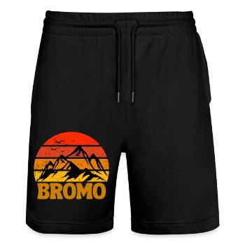 Mount Bromo, Indonesia - Stanley/Stella Trainer Unisex Organic Jogging Shorts - black - Front - Nik (191cm) & Marisol (170cm)