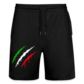 Griffes Italie - Short de jogging bio TRAINER Stanley/Stella unisexe - noir - Devant - Nik (191cm) & Marisol (170cm)