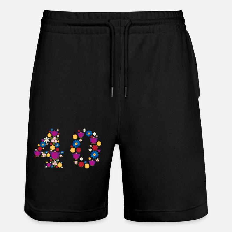 Fleurs 40 - Short de jogging bio TRAINER Stanley/Stella unisexe - noir