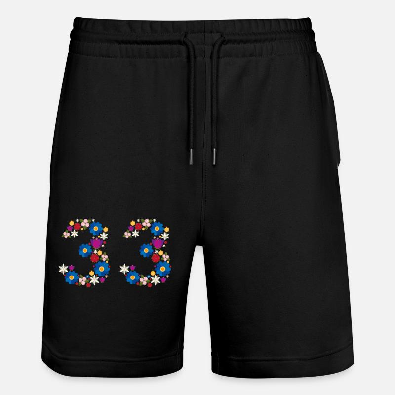 Fleurs 33 - Short de jogging bio TRAINER Stanley/Stella unisexe - noir