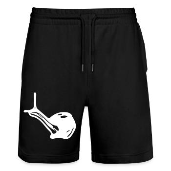 Escargot - Short de jogging bio TRAINER Stanley/Stella unisexe - noir - Devant - Nik (191cm) & Marisol (170cm)