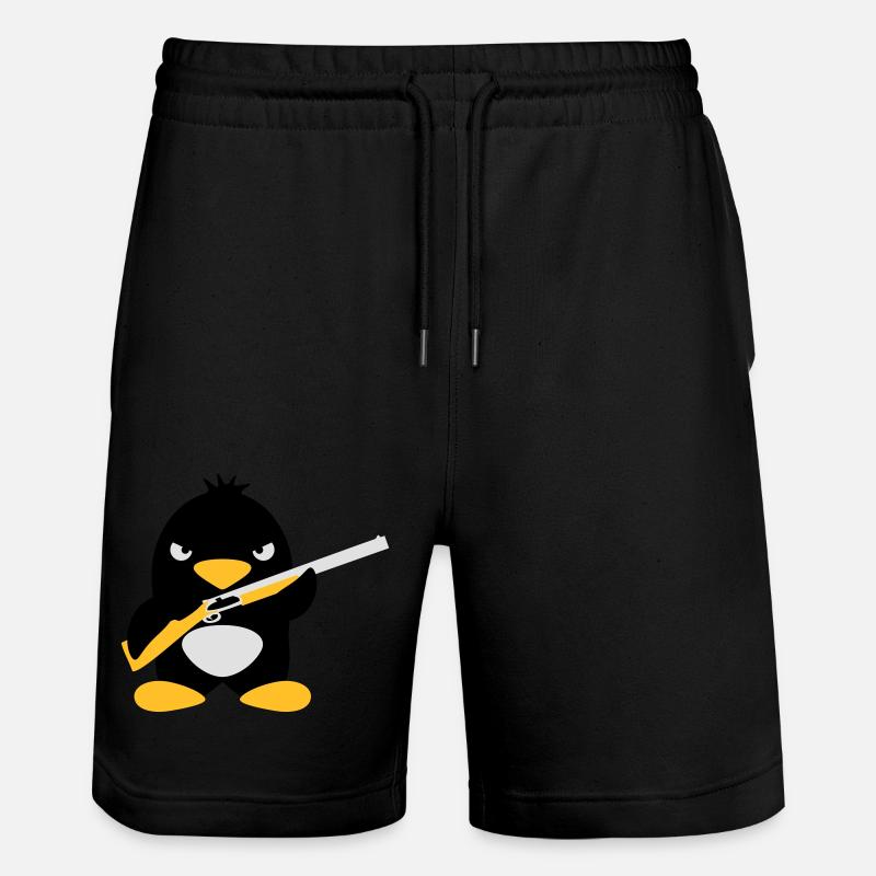 Shotgun Penguin - Short de jogging bio TRAINER Stanley/Stella unisexe - noir