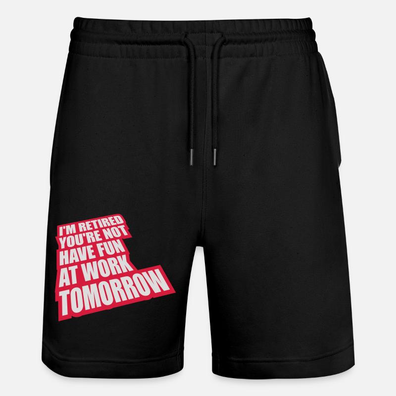Amusez-vous au travail - Short de jogging bio TRAINER Stanley/Stella unisexe - noir
