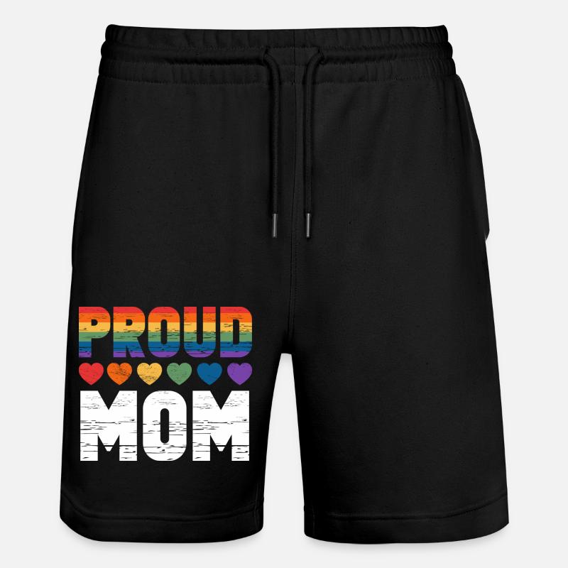 Fière maman LGBT Rainbow Heart - Short de jogging bio TRAINER Stanley/Stella unisexe - noir