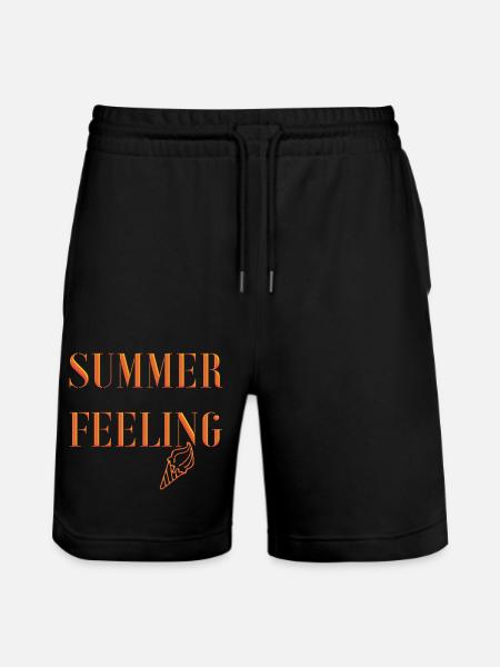 SUMMER FEELING mit Eis - Stanley/Stella Unisex Bio Joggingshorts Trainer  - Schwarz