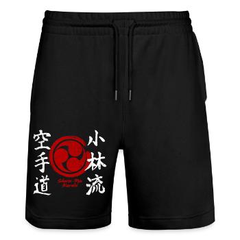 Karate Shorin Ryu Kanji Kampfkunst Japan - Stanley/Stella Unisex Bio Joggingshorts Trainer  - Schwarz - Vorne - Nik (191cm) & Marisol (170cm)