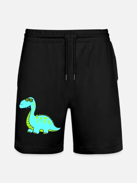 Dino Cool - Stanley/Stella Trainer Unisex Organic Jogging Shorts - black