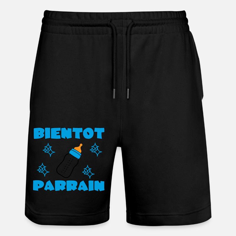 BIENTOT PARRAIN - Short de jogging bio TRAINER Stanley/Stella unisexe - noir