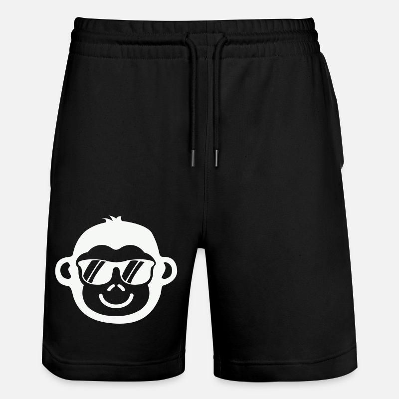 Cooler Affe - Stanley/Stella Unisex Bio Joggingshorts Trainer  - Schwarz