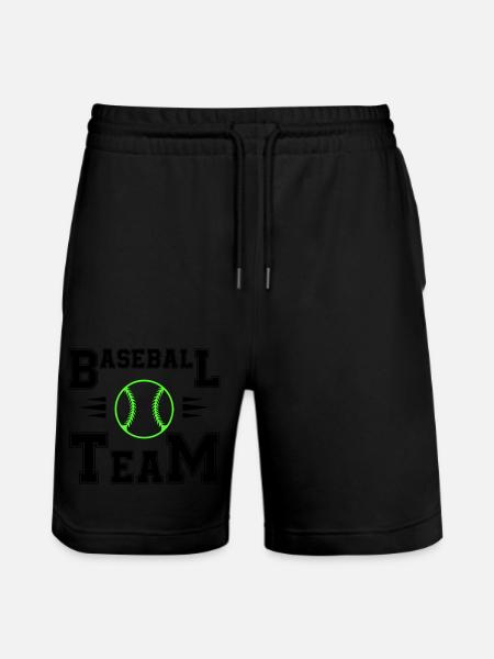 Baseball Team - Stanley/Stella Trainer Unisex Organic Jogging Shorts - black
