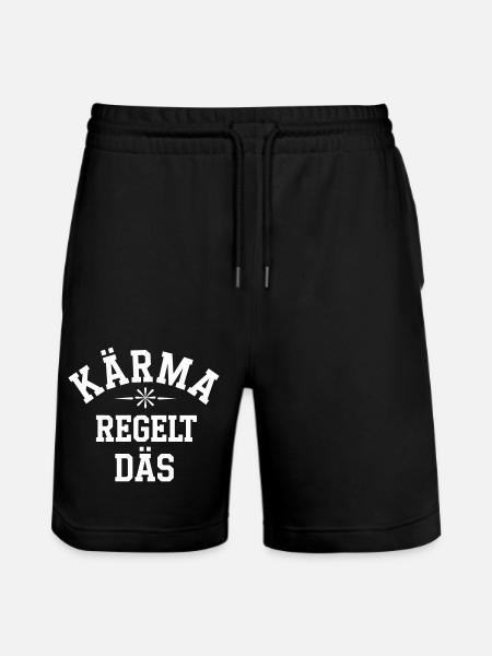 Kärma regelt das - Stanley/Stella Trainer Unisex Organic Jogging Shorts - black