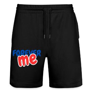 FOREVER me - Stanley/Stella Unisex Bio Joggingshorts Trainer  - Schwarz - Vorne - Nik (191cm) & Marisol (170cm)