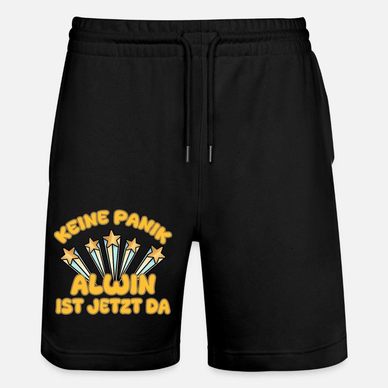 Prénom Alwin - Short de jogging bio TRAINER Stanley/Stella unisexe - noir