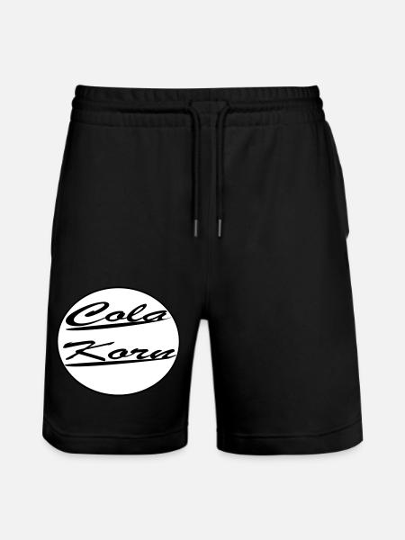 Cola Grain round - Stanley/Stella Trainer Unisex Organic Jogging Shorts - black