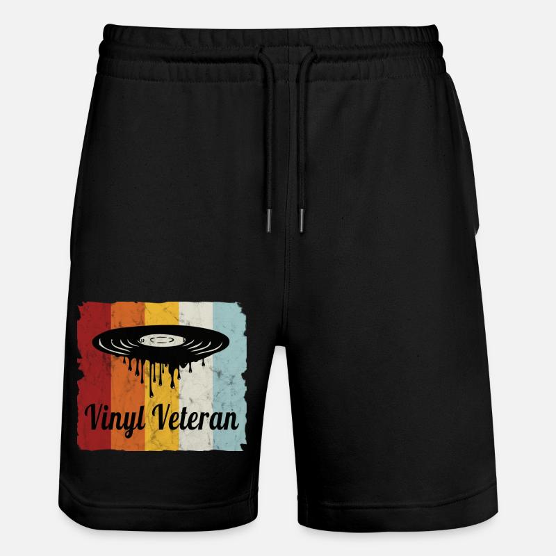 Collectionneur de disques vinyle vétéran - Short de jogging bio TRAINER Stanley/Stella unisexe - noir