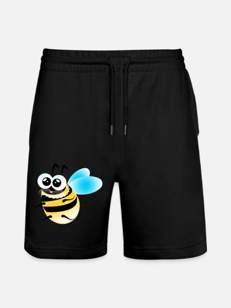 Bee Honey - Stanley/Stella Trainer Unisex Organic Jogging Shorts - black