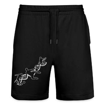 Football coach Football Footballer Football player - Stanley/Stella Trainer Unisex Organic Jogging Shorts - black - Front - Nik (191cm) & Marisol (170cm)