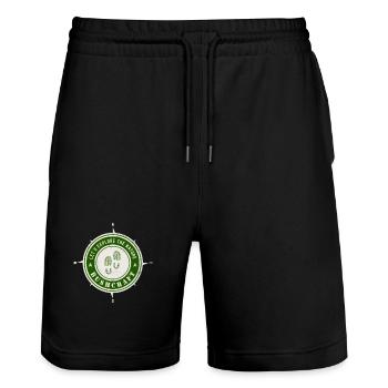 Let´s explore the nature - Bushcraft - Stanley/Stella Unisex Bio Joggingshorts Trainer  - Schwarz - Vorne - Nik (191cm) & Marisol (170cm)