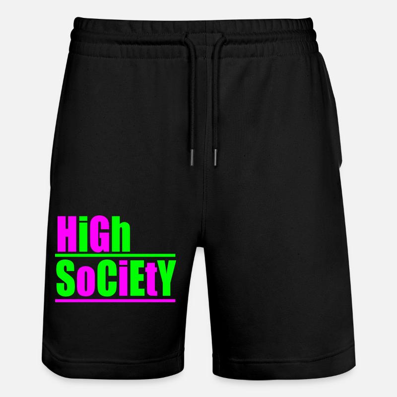 haute société rave techno design - Short de jogging bio TRAINER Stanley/Stella unisexe - noir