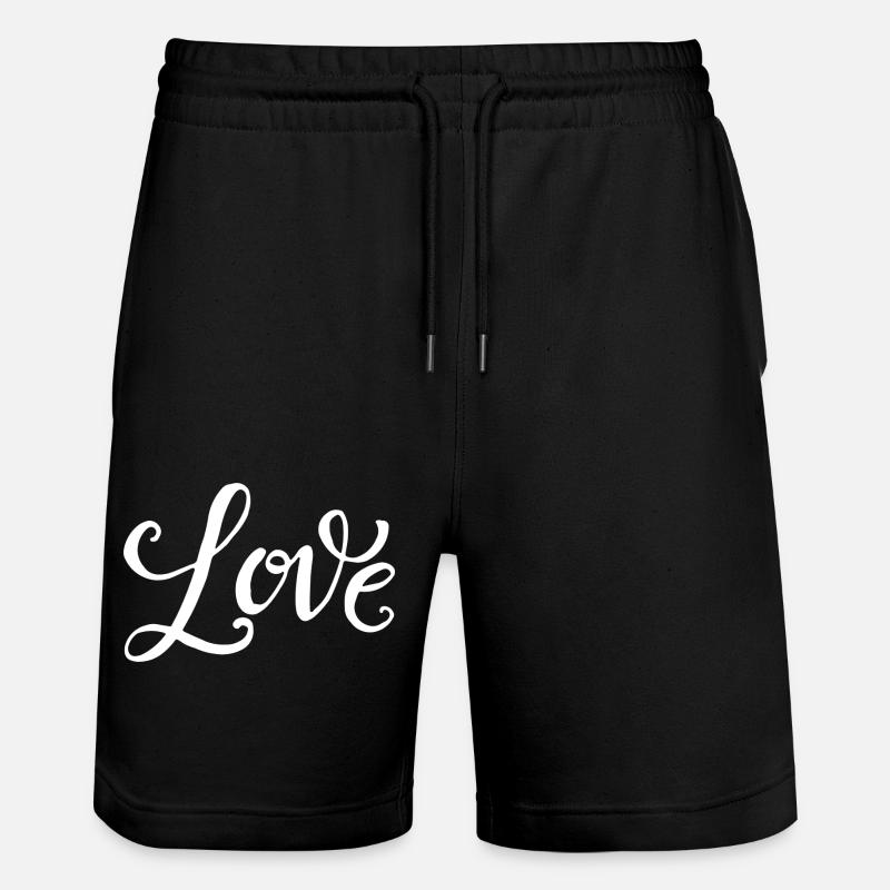 LIEBE - Stanley/Stella Unisex Bio Joggingshorts Trainer  - Schwarz