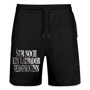 hunderasse bday zitat schäferhund terrier bluthund - Stanley/Stella Unisex Bio Joggingshorts Trainer  - Schwarz - Vorne - Nik (191cm) & Marisol (170cm)