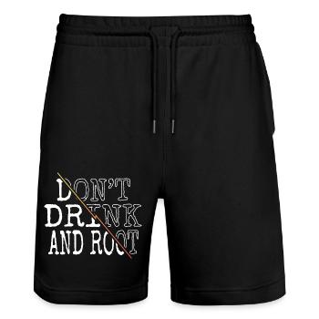 funny carpenter the carpenters arborists lumber - Stanley/Stella Trainer Unisex Organic Jogging Shorts - black - Front - Nik (191cm) & Marisol (170cm)