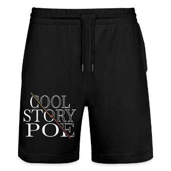 present earth believe conspiracy present idea - Stanley/Stella Unisex Bio Joggingshorts Trainer  - Schwarz - Vorne - Nik (191cm) & Marisol (170cm)