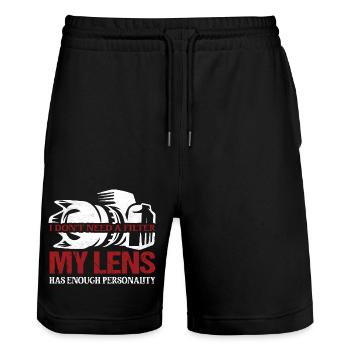 I Don't Need A Filter My Lens Photography Camera - Stanley/Stella Unisex Bio Joggingshorts Trainer  - Schwarz - Vorne - Nik (191cm) & Marisol (170cm)