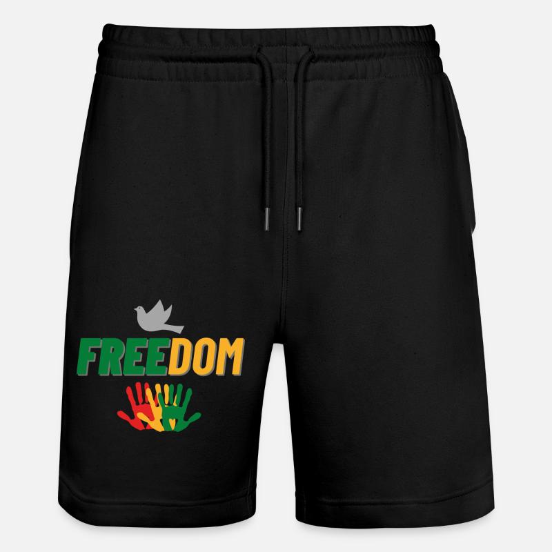Freedom - Stanley/Stella Unisex Bio Joggingshorts Trainer - Schwarz