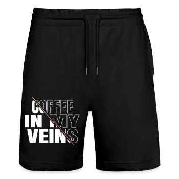 Humor Statement Awesome Birthday Peace Symbol - Stanley/Stella Trainer Unisex Organic Jogging Shorts - black - Front - Nik (191cm) & Marisol (170cm)