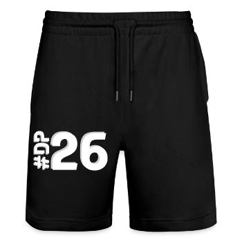 DP26-KARTON - Stanley/Stella Unisex Bio Joggingshorts Trainer  - Schwarz - Vorne - Nik (191cm) & Marisol (170cm)
