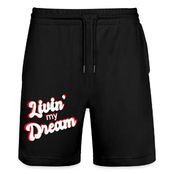 Livis mon rêve - Short de jogging bio TRAINER Stanley/Stella unisexe - noir - Devant - Nik (191cm) & Marisol (170cm)