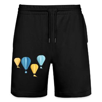 Rêves de vol - Short de jogging bio TRAINER Stanley/Stella unisexe - noir - Devant - Nik (191cm) & Marisol (170cm)