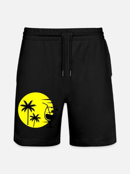 cocktail sunset - Stanley/Stella Trainer Unisex Organic Jogging Shorts - black