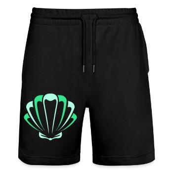 shell - Stanley/Stella Trainer Unisex Organic Jogging Shorts - black - Front - Nik (191cm) & Marisol (170cm)