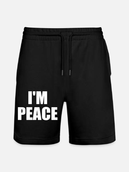 i come in peace i'm peace - Stanley/Stella Trainer økologiske unisex joggingshorts - sort