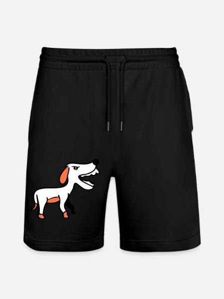 Dog, Furious, Biting, , Aggressive, Attack - Stanley/Stella Trainer Unisex Organic Jogging Shorts - black