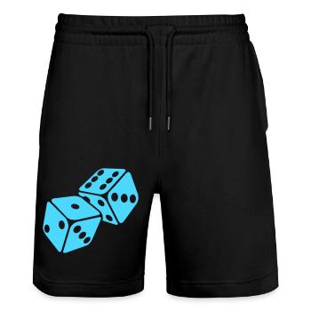 cube - Stanley/Stella Trainer Unisex Organic Jogging Shorts - black - Front - Nik (191cm) & Marisol (170cm)